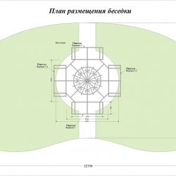 Проект розария - план размещения беседки в розарии